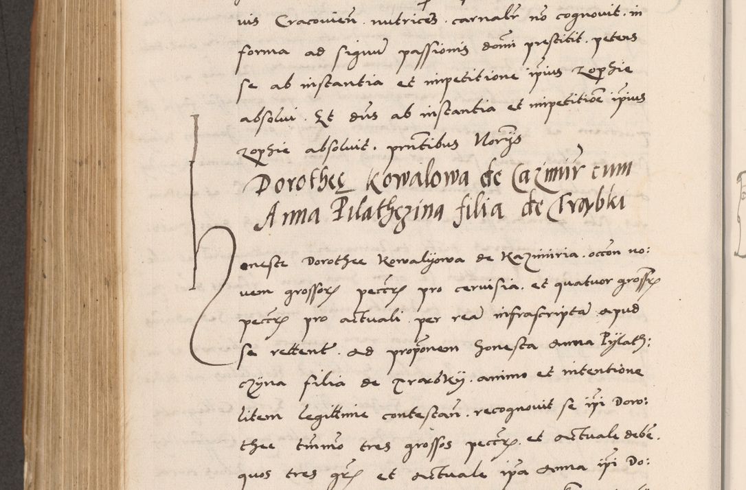 Zdjęcie nr 630 dla obiektu archiwalnego: Acta actorum causarum, sentenciarum tam diffinitivarum quam interlocutoriarum et obligacionum coram reverendo domino Petro Mischkowski custode Kielcensi, canonico vicarioque in spiritualibus generali Cracoviensi ad annum Domini millesimum quingentesimum octavum, cuius indicio est sexta, pontificatus sanctissimi in Christo patris et domini nostri domini Pauli divina providencia pape tercii feliciter moderni, anno coronacionis quarto decimo continuantur