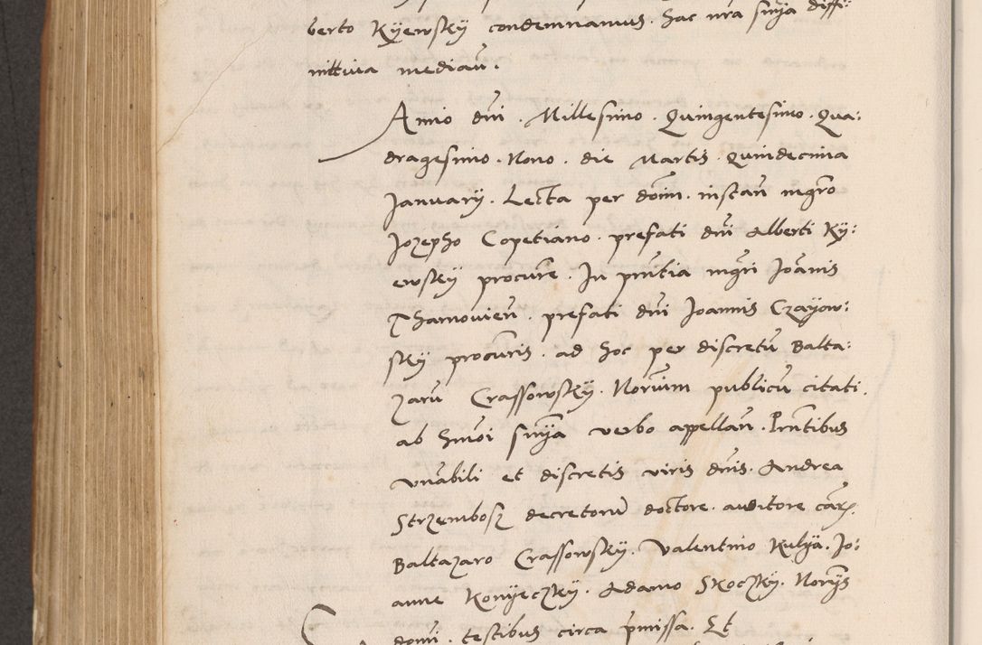 Zdjęcie nr 626 dla obiektu archiwalnego: Acta actorum causarum, sentenciarum tam diffinitivarum quam interlocutoriarum et obligacionum coram reverendo domino Petro Mischkowski custode Kielcensi, canonico vicarioque in spiritualibus generali Cracoviensi ad annum Domini millesimum quingentesimum octavum, cuius indicio est sexta, pontificatus sanctissimi in Christo patris et domini nostri domini Pauli divina providencia pape tercii feliciter moderni, anno coronacionis quarto decimo continuantur