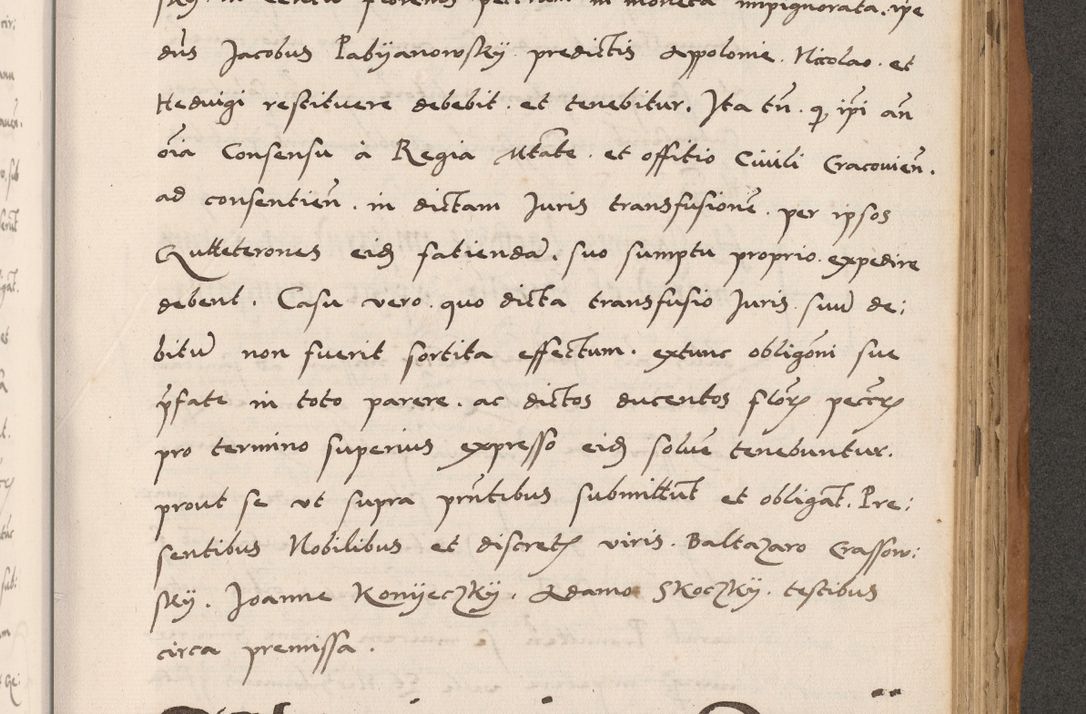 Zdjęcie nr 617 dla obiektu archiwalnego: Acta actorum causarum, sentenciarum tam diffinitivarum quam interlocutoriarum et obligacionum coram reverendo domino Petro Mischkowski custode Kielcensi, canonico vicarioque in spiritualibus generali Cracoviensi ad annum Domini millesimum quingentesimum octavum, cuius indicio est sexta, pontificatus sanctissimi in Christo patris et domini nostri domini Pauli divina providencia pape tercii feliciter moderni, anno coronacionis quarto decimo continuantur