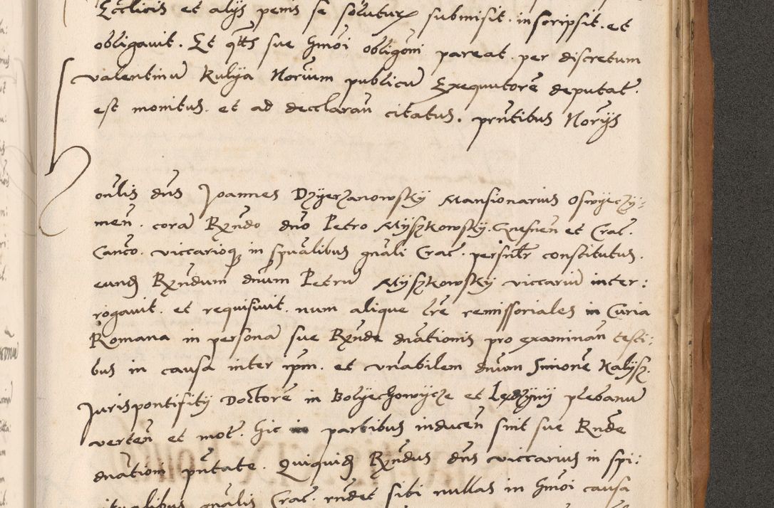 Zdjęcie nr 809 dla obiektu archiwalnego: Acta actorum causarum, sentenciarum tam diffinitivarum quam interlocutoriarum et obligacionum coram reverendo domino Petro Mischkowski custode Kielcensi, canonico vicarioque in spiritualibus generali Cracoviensi ad annum Domini millesimum quingentesimum octavum, cuius indicio est sexta, pontificatus sanctissimi in Christo patris et domini nostri domini Pauli divina providencia pape tercii feliciter moderni, anno coronacionis quarto decimo continuantur
