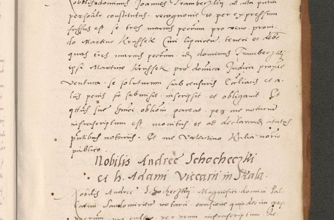 Zdjęcie nr 931 dla obiektu archiwalnego: Acta actorum causarum, sentenciarum tam diffinitivarum quam interlocutoriarum et obligacionum coram reverendo domino Petro Mischkowski custode Kielcensi, canonico vicarioque in spiritualibus generali Cracoviensi ad annum Domini millesimum quingentesimum octavum, cuius indicio est sexta, pontificatus sanctissimi in Christo patris et domini nostri domini Pauli divina providencia pape tercii feliciter moderni, anno coronacionis quarto decimo continuantur