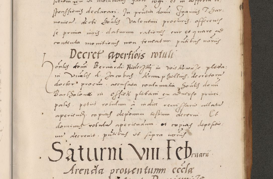 Zdjęcie nr 925 dla obiektu archiwalnego: Acta actorum causarum, sentenciarum tam diffinitivarum quam interlocutoriarum et obligacionum coram reverendo domino Petro Mischkowski custode Kielcensi, canonico vicarioque in spiritualibus generali Cracoviensi ad annum Domini millesimum quingentesimum octavum, cuius indicio est sexta, pontificatus sanctissimi in Christo patris et domini nostri domini Pauli divina providencia pape tercii feliciter moderni, anno coronacionis quarto decimo continuantur