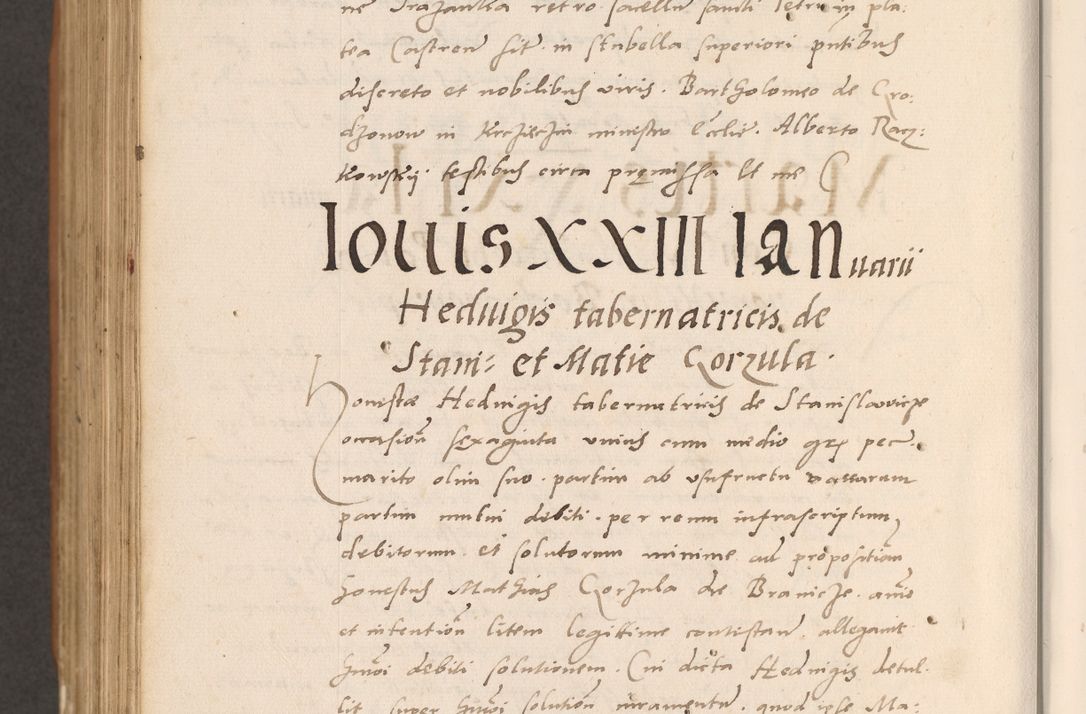 Zdjęcie nr 902 dla obiektu archiwalnego: Acta actorum causarum, sentenciarum tam diffinitivarum quam interlocutoriarum et obligacionum coram reverendo domino Petro Mischkowski custode Kielcensi, canonico vicarioque in spiritualibus generali Cracoviensi ad annum Domini millesimum quingentesimum octavum, cuius indicio est sexta, pontificatus sanctissimi in Christo patris et domini nostri domini Pauli divina providencia pape tercii feliciter moderni, anno coronacionis quarto decimo continuantur