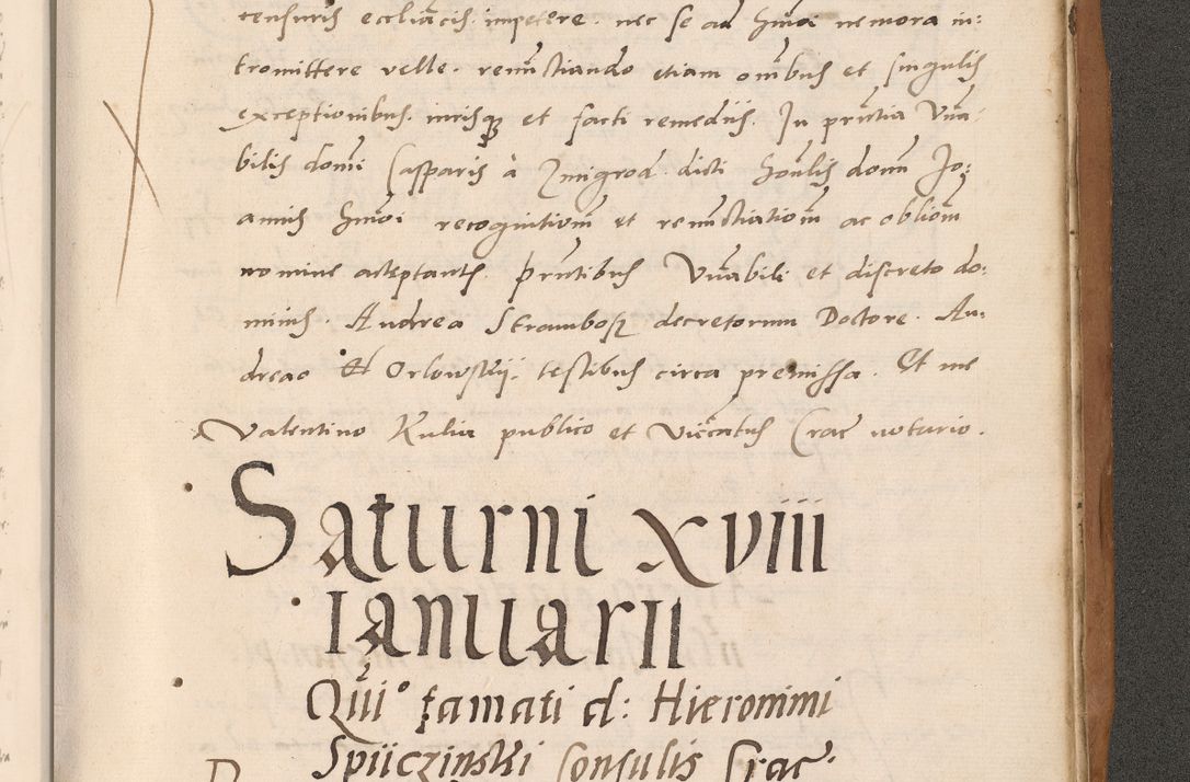 Zdjęcie nr 891 dla obiektu archiwalnego: Acta actorum causarum, sentenciarum tam diffinitivarum quam interlocutoriarum et obligacionum coram reverendo domino Petro Mischkowski custode Kielcensi, canonico vicarioque in spiritualibus generali Cracoviensi ad annum Domini millesimum quingentesimum octavum, cuius indicio est sexta, pontificatus sanctissimi in Christo patris et domini nostri domini Pauli divina providencia pape tercii feliciter moderni, anno coronacionis quarto decimo continuantur
