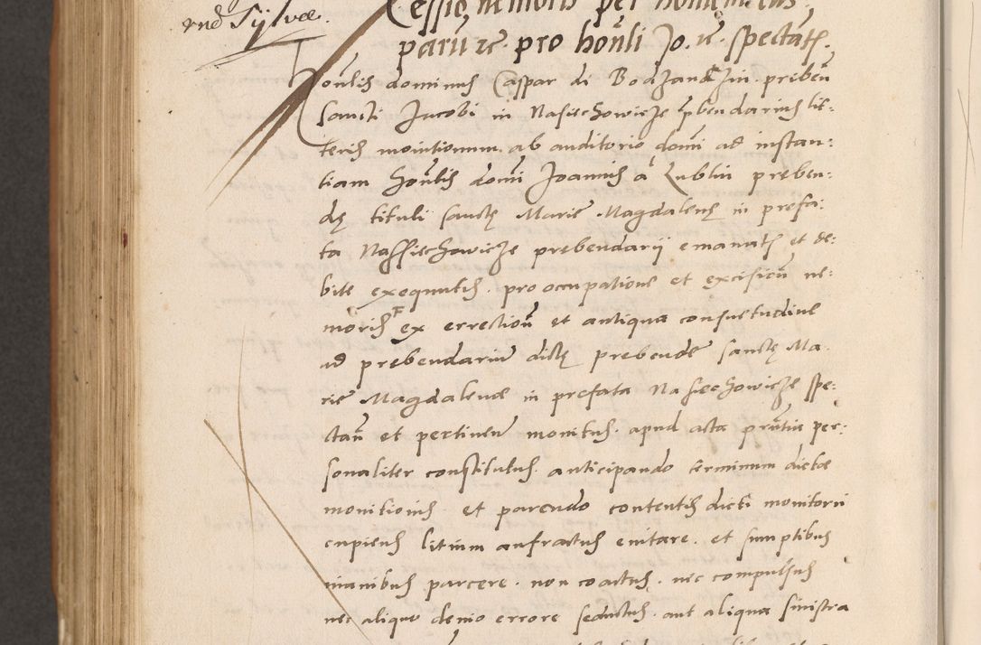 Zdjęcie nr 890 dla obiektu archiwalnego: Acta actorum causarum, sentenciarum tam diffinitivarum quam interlocutoriarum et obligacionum coram reverendo domino Petro Mischkowski custode Kielcensi, canonico vicarioque in spiritualibus generali Cracoviensi ad annum Domini millesimum quingentesimum octavum, cuius indicio est sexta, pontificatus sanctissimi in Christo patris et domini nostri domini Pauli divina providencia pape tercii feliciter moderni, anno coronacionis quarto decimo continuantur