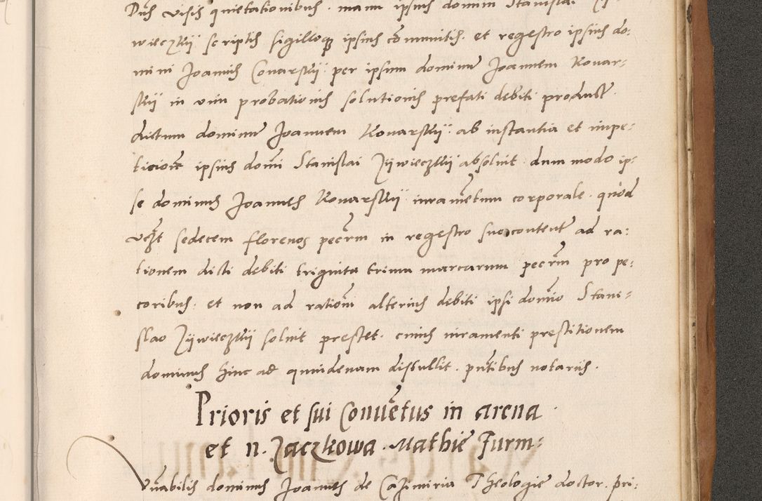 Zdjęcie nr 879 dla obiektu archiwalnego: Acta actorum causarum, sentenciarum tam diffinitivarum quam interlocutoriarum et obligacionum coram reverendo domino Petro Mischkowski custode Kielcensi, canonico vicarioque in spiritualibus generali Cracoviensi ad annum Domini millesimum quingentesimum octavum, cuius indicio est sexta, pontificatus sanctissimi in Christo patris et domini nostri domini Pauli divina providencia pape tercii feliciter moderni, anno coronacionis quarto decimo continuantur