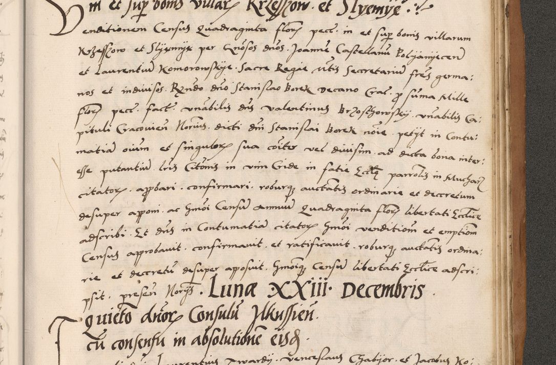 Zdjęcie nr 859 dla obiektu archiwalnego: Acta actorum causarum, sentenciarum tam diffinitivarum quam interlocutoriarum et obligacionum coram reverendo domino Petro Mischkowski custode Kielcensi, canonico vicarioque in spiritualibus generali Cracoviensi ad annum Domini millesimum quingentesimum octavum, cuius indicio est sexta, pontificatus sanctissimi in Christo patris et domini nostri domini Pauli divina providencia pape tercii feliciter moderni, anno coronacionis quarto decimo continuantur