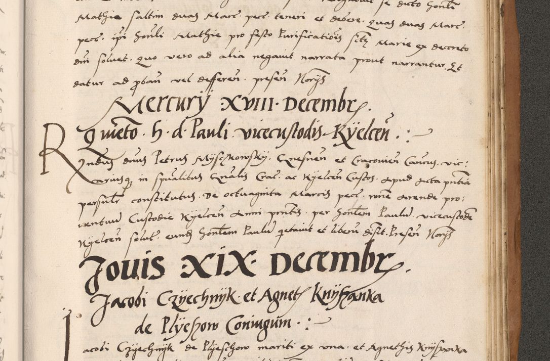 Zdjęcie nr 857 dla obiektu archiwalnego: Acta actorum causarum, sentenciarum tam diffinitivarum quam interlocutoriarum et obligacionum coram reverendo domino Petro Mischkowski custode Kielcensi, canonico vicarioque in spiritualibus generali Cracoviensi ad annum Domini millesimum quingentesimum octavum, cuius indicio est sexta, pontificatus sanctissimi in Christo patris et domini nostri domini Pauli divina providencia pape tercii feliciter moderni, anno coronacionis quarto decimo continuantur