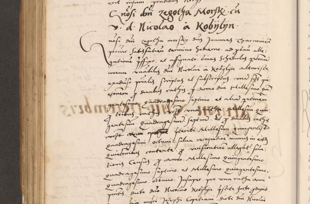 Zdjęcie nr 854 dla obiektu archiwalnego: Acta actorum causarum, sentenciarum tam diffinitivarum quam interlocutoriarum et obligacionum coram reverendo domino Petro Mischkowski custode Kielcensi, canonico vicarioque in spiritualibus generali Cracoviensi ad annum Domini millesimum quingentesimum octavum, cuius indicio est sexta, pontificatus sanctissimi in Christo patris et domini nostri domini Pauli divina providencia pape tercii feliciter moderni, anno coronacionis quarto decimo continuantur