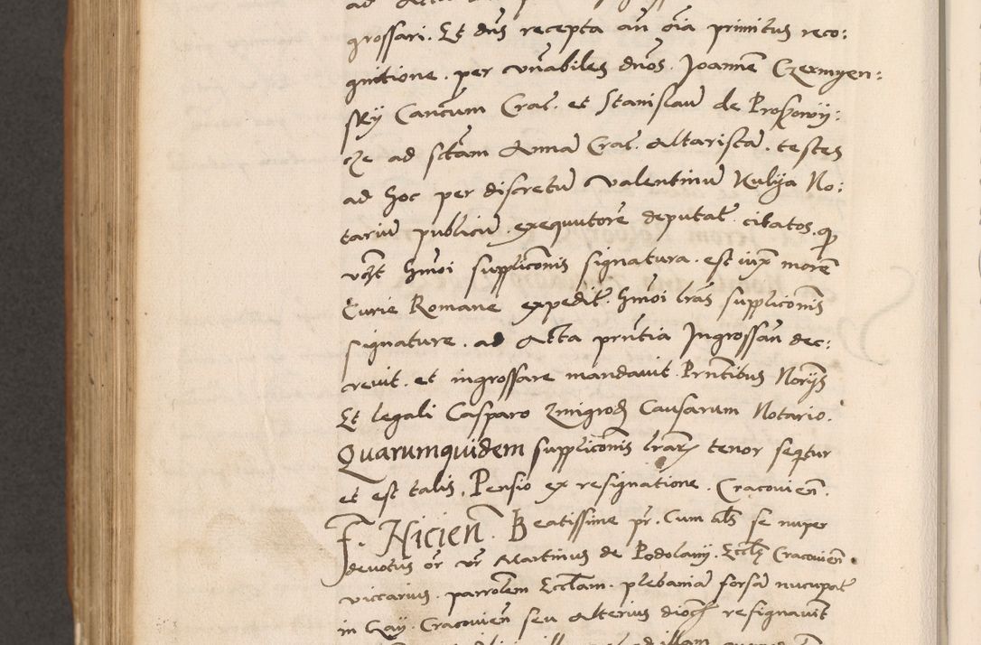 Zdjęcie nr 842 dla obiektu archiwalnego: Acta actorum causarum, sentenciarum tam diffinitivarum quam interlocutoriarum et obligacionum coram reverendo domino Petro Mischkowski custode Kielcensi, canonico vicarioque in spiritualibus generali Cracoviensi ad annum Domini millesimum quingentesimum octavum, cuius indicio est sexta, pontificatus sanctissimi in Christo patris et domini nostri domini Pauli divina providencia pape tercii feliciter moderni, anno coronacionis quarto decimo continuantur