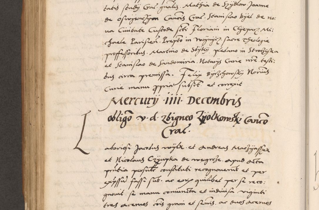 Zdjęcie nr 838 dla obiektu archiwalnego: Acta actorum causarum, sentenciarum tam diffinitivarum quam interlocutoriarum et obligacionum coram reverendo domino Petro Mischkowski custode Kielcensi, canonico vicarioque in spiritualibus generali Cracoviensi ad annum Domini millesimum quingentesimum octavum, cuius indicio est sexta, pontificatus sanctissimi in Christo patris et domini nostri domini Pauli divina providencia pape tercii feliciter moderni, anno coronacionis quarto decimo continuantur