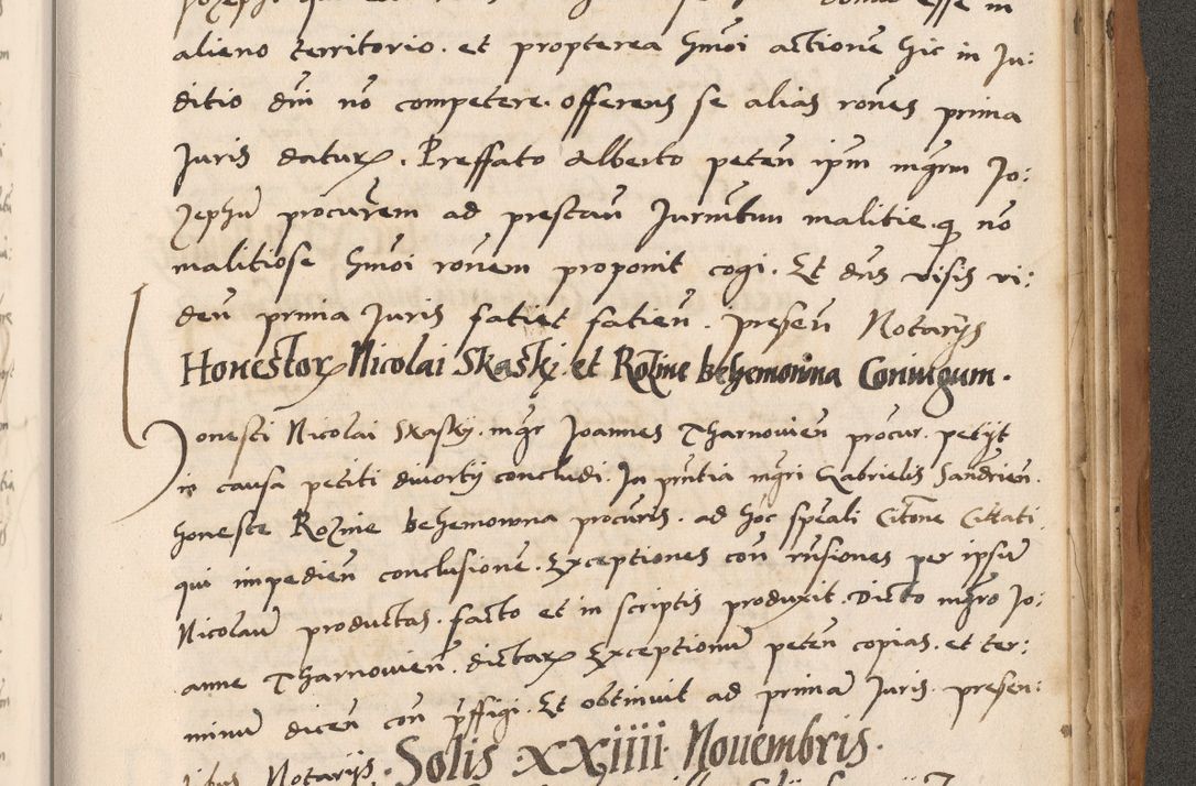 Zdjęcie nr 819 dla obiektu archiwalnego: Acta actorum causarum, sentenciarum tam diffinitivarum quam interlocutoriarum et obligacionum coram reverendo domino Petro Mischkowski custode Kielcensi, canonico vicarioque in spiritualibus generali Cracoviensi ad annum Domini millesimum quingentesimum octavum, cuius indicio est sexta, pontificatus sanctissimi in Christo patris et domini nostri domini Pauli divina providencia pape tercii feliciter moderni, anno coronacionis quarto decimo continuantur