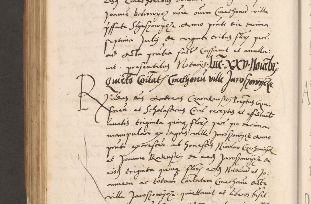 Zdjęcie nr 820 dla obiektu archiwalnego: Acta actorum causarum, sentenciarum tam diffinitivarum quam interlocutoriarum et obligacionum coram reverendo domino Petro Mischkowski custode Kielcensi, canonico vicarioque in spiritualibus generali Cracoviensi ad annum Domini millesimum quingentesimum octavum, cuius indicio est sexta, pontificatus sanctissimi in Christo patris et domini nostri domini Pauli divina providencia pape tercii feliciter moderni, anno coronacionis quarto decimo continuantur