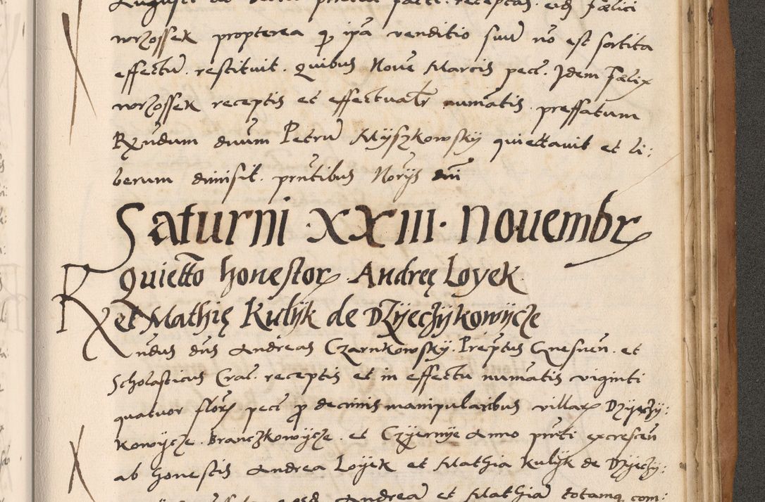 Zdjęcie nr 817 dla obiektu archiwalnego: Acta actorum causarum, sentenciarum tam diffinitivarum quam interlocutoriarum et obligacionum coram reverendo domino Petro Mischkowski custode Kielcensi, canonico vicarioque in spiritualibus generali Cracoviensi ad annum Domini millesimum quingentesimum octavum, cuius indicio est sexta, pontificatus sanctissimi in Christo patris et domini nostri domini Pauli divina providencia pape tercii feliciter moderni, anno coronacionis quarto decimo continuantur