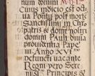 Zdjęcie nr 6 dla obiektu archiwalnego: Acta actorum causarum, sententiarum tam diffinitivarum quam interlocutoriarum et obligationum, quietationum ac constitutionum procuratorum coram reverendo domino Petro Mischkowsky Gneznensi et Cracoviensi canonico vicarique in spiritualibus Cracoviensi generali ad annum Domini MDLᵐᵘᵐ, cuius indicio est octava, pontificatus post mortem sanctissimi in Christo patris et domini nostri domini Pauli divina providencia pape III anno XVIᵐᵒ defuncti vacante, Regni vero serennissimi principis et domini Sigismundi Augusti Dei gratia Regis Poloniae, Magni Ducis Litwaniae, Russie, Prussie, Mazowie etc. domini et haeredis, anno XXIᵒ foeliciter continuantur