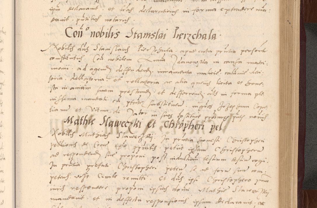 Zdjęcie nr 195 dla obiektu archiwalnego: Acta actorum causarum, sententiarum tam diffinitivarum quam interlocutoriarum et obligationum, quietationum ac constitutionum procuratorum coram reverendo domino Petro Mischkowsky Gneznensi et Cracoviensi canonico vicarique in spiritualibus Cracoviensi generali ad annum Domini MDLᵐᵘᵐ, cuius indicio est octava, pontificatus post mortem sanctissimi in Christo patris et domini nostri domini Pauli divina providencia pape III anno XVIᵐᵒ defuncti vacante, Regni vero serennissimi principis et domini Sigismundi Augusti Dei gratia Regis Poloniae, Magni Ducis Litwaniae, Russie, Prussie, Mazowie etc. domini et haeredis, anno XXIᵒ foeliciter continuantur