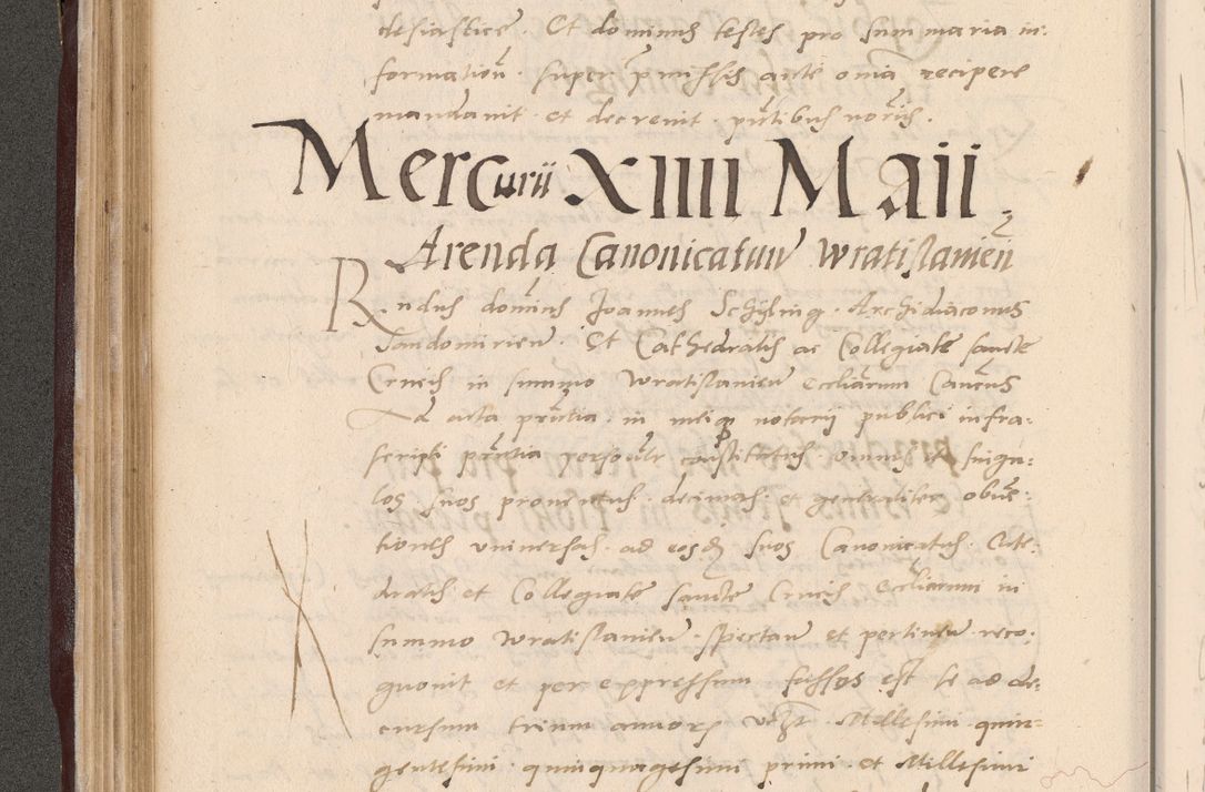 Zdjęcie nr 182 dla obiektu archiwalnego: Acta actorum causarum, sententiarum tam diffinitivarum quam interlocutoriarum et obligationum, quietationum ac constitutionum procuratorum coram reverendo domino Petro Mischkowsky Gneznensi et Cracoviensi canonico vicarique in spiritualibus Cracoviensi generali ad annum Domini MDLᵐᵘᵐ, cuius indicio est octava, pontificatus post mortem sanctissimi in Christo patris et domini nostri domini Pauli divina providencia pape III anno XVIᵐᵒ defuncti vacante, Regni vero serennissimi principis et domini Sigismundi Augusti Dei gratia Regis Poloniae, Magni Ducis Litwaniae, Russie, Prussie, Mazowie etc. domini et haeredis, anno XXIᵒ foeliciter continuantur