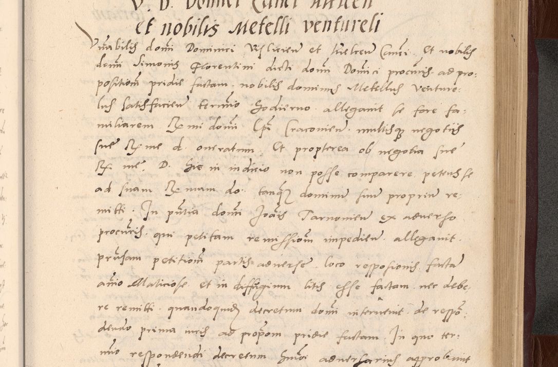 Zdjęcie nr 135 dla obiektu archiwalnego: Acta actorum causarum, sententiarum tam diffinitivarum quam interlocutoriarum et obligationum, quietationum ac constitutionum procuratorum coram reverendo domino Petro Mischkowsky Gneznensi et Cracoviensi canonico vicarique in spiritualibus Cracoviensi generali ad annum Domini MDLᵐᵘᵐ, cuius indicio est octava, pontificatus post mortem sanctissimi in Christo patris et domini nostri domini Pauli divina providencia pape III anno XVIᵐᵒ defuncti vacante, Regni vero serennissimi principis et domini Sigismundi Augusti Dei gratia Regis Poloniae, Magni Ducis Litwaniae, Russie, Prussie, Mazowie etc. domini et haeredis, anno XXIᵒ foeliciter continuantur