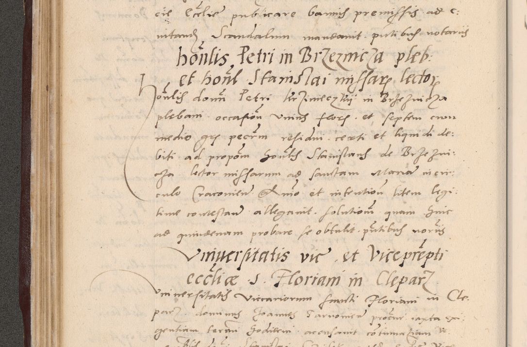 Zdjęcie nr 130 dla obiektu archiwalnego: Acta actorum causarum, sententiarum tam diffinitivarum quam interlocutoriarum et obligationum, quietationum ac constitutionum procuratorum coram reverendo domino Petro Mischkowsky Gneznensi et Cracoviensi canonico vicarique in spiritualibus Cracoviensi generali ad annum Domini MDLᵐᵘᵐ, cuius indicio est octava, pontificatus post mortem sanctissimi in Christo patris et domini nostri domini Pauli divina providencia pape III anno XVIᵐᵒ defuncti vacante, Regni vero serennissimi principis et domini Sigismundi Augusti Dei gratia Regis Poloniae, Magni Ducis Litwaniae, Russie, Prussie, Mazowie etc. domini et haeredis, anno XXIᵒ foeliciter continuantur