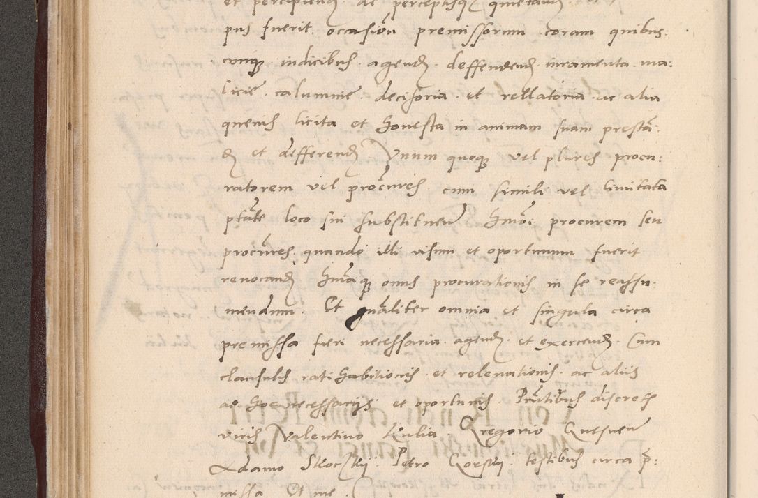Zdjęcie nr 116 dla obiektu archiwalnego: Acta actorum causarum, sententiarum tam diffinitivarum quam interlocutoriarum et obligationum, quietationum ac constitutionum procuratorum coram reverendo domino Petro Mischkowsky Gneznensi et Cracoviensi canonico vicarique in spiritualibus Cracoviensi generali ad annum Domini MDLᵐᵘᵐ, cuius indicio est octava, pontificatus post mortem sanctissimi in Christo patris et domini nostri domini Pauli divina providencia pape III anno XVIᵐᵒ defuncti vacante, Regni vero serennissimi principis et domini Sigismundi Augusti Dei gratia Regis Poloniae, Magni Ducis Litwaniae, Russie, Prussie, Mazowie etc. domini et haeredis, anno XXIᵒ foeliciter continuantur