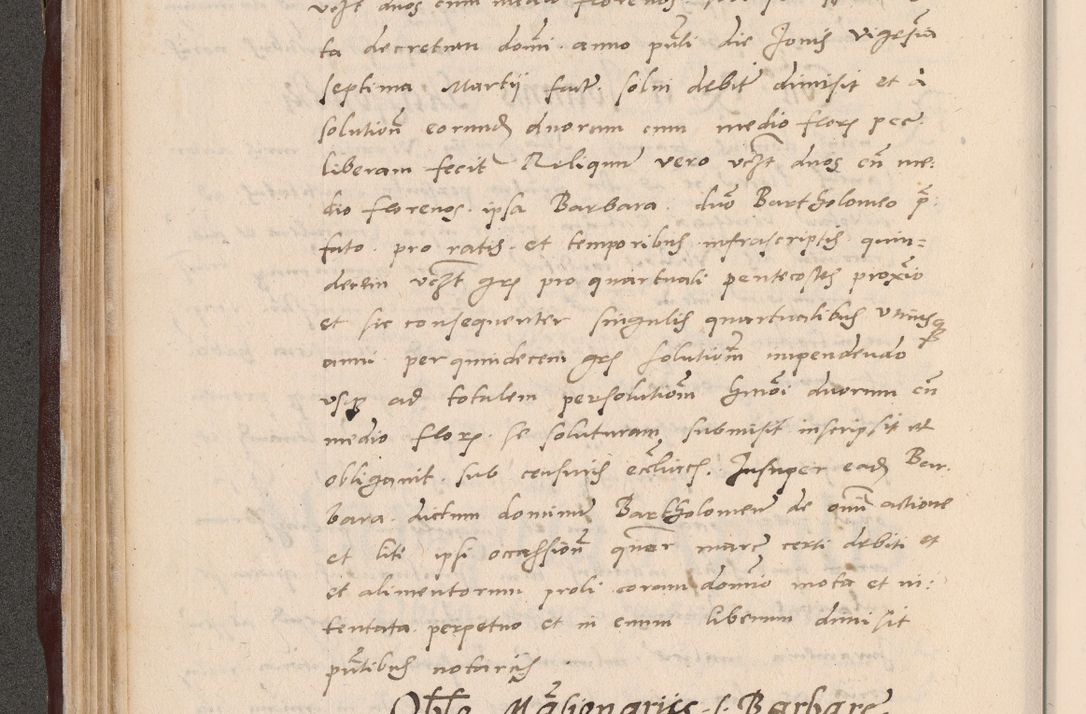 Zdjęcie nr 106 dla obiektu archiwalnego: Acta actorum causarum, sententiarum tam diffinitivarum quam interlocutoriarum et obligationum, quietationum ac constitutionum procuratorum coram reverendo domino Petro Mischkowsky Gneznensi et Cracoviensi canonico vicarique in spiritualibus Cracoviensi generali ad annum Domini MDLᵐᵘᵐ, cuius indicio est octava, pontificatus post mortem sanctissimi in Christo patris et domini nostri domini Pauli divina providencia pape III anno XVIᵐᵒ defuncti vacante, Regni vero serennissimi principis et domini Sigismundi Augusti Dei gratia Regis Poloniae, Magni Ducis Litwaniae, Russie, Prussie, Mazowie etc. domini et haeredis, anno XXIᵒ foeliciter continuantur