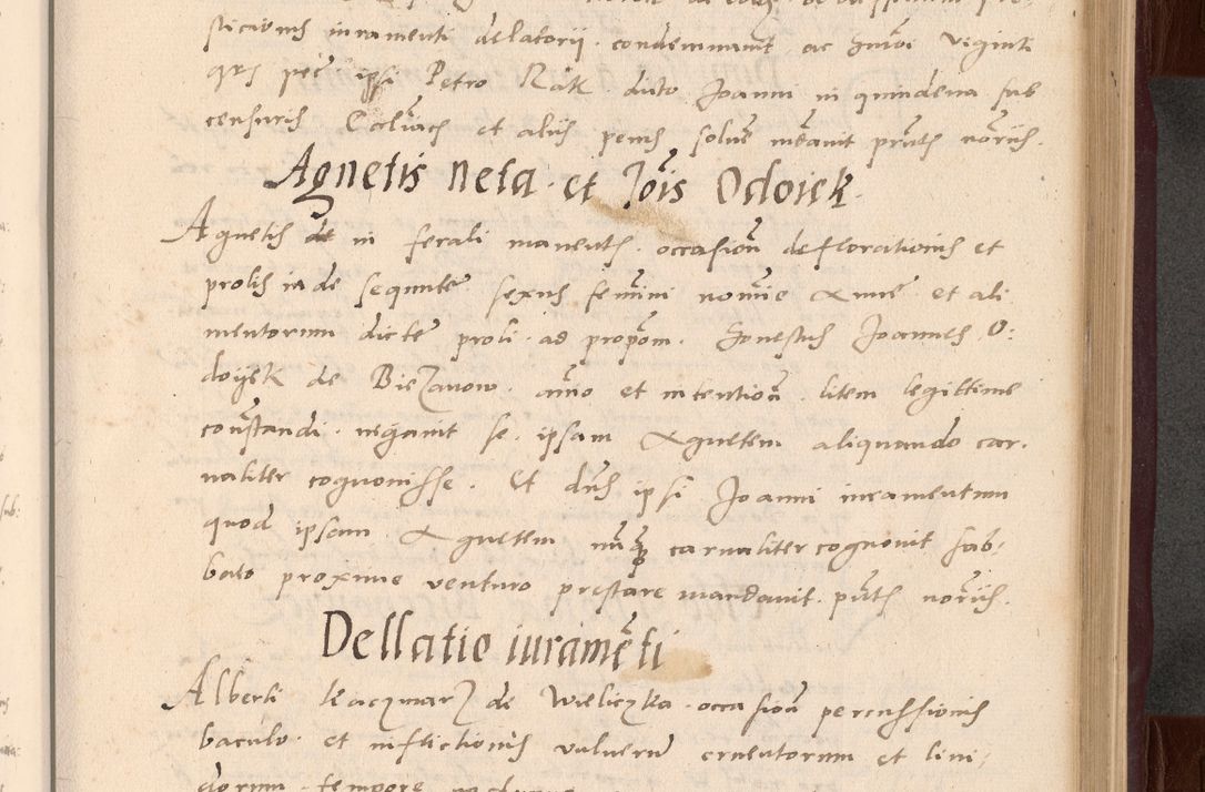 Zdjęcie nr 89 dla obiektu archiwalnego: Acta actorum causarum, sententiarum tam diffinitivarum quam interlocutoriarum et obligationum, quietationum ac constitutionum procuratorum coram reverendo domino Petro Mischkowsky Gneznensi et Cracoviensi canonico vicarique in spiritualibus Cracoviensi generali ad annum Domini MDLᵐᵘᵐ, cuius indicio est octava, pontificatus post mortem sanctissimi in Christo patris et domini nostri domini Pauli divina providencia pape III anno XVIᵐᵒ defuncti vacante, Regni vero serennissimi principis et domini Sigismundi Augusti Dei gratia Regis Poloniae, Magni Ducis Litwaniae, Russie, Prussie, Mazowie etc. domini et haeredis, anno XXIᵒ foeliciter continuantur