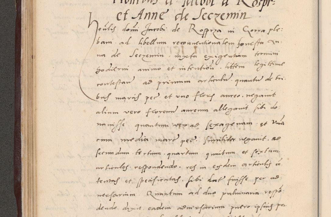 Zdjęcie nr 82 dla obiektu archiwalnego: Acta actorum causarum, sententiarum tam diffinitivarum quam interlocutoriarum et obligationum, quietationum ac constitutionum procuratorum coram reverendo domino Petro Mischkowsky Gneznensi et Cracoviensi canonico vicarique in spiritualibus Cracoviensi generali ad annum Domini MDLᵐᵘᵐ, cuius indicio est octava, pontificatus post mortem sanctissimi in Christo patris et domini nostri domini Pauli divina providencia pape III anno XVIᵐᵒ defuncti vacante, Regni vero serennissimi principis et domini Sigismundi Augusti Dei gratia Regis Poloniae, Magni Ducis Litwaniae, Russie, Prussie, Mazowie etc. domini et haeredis, anno XXIᵒ foeliciter continuantur