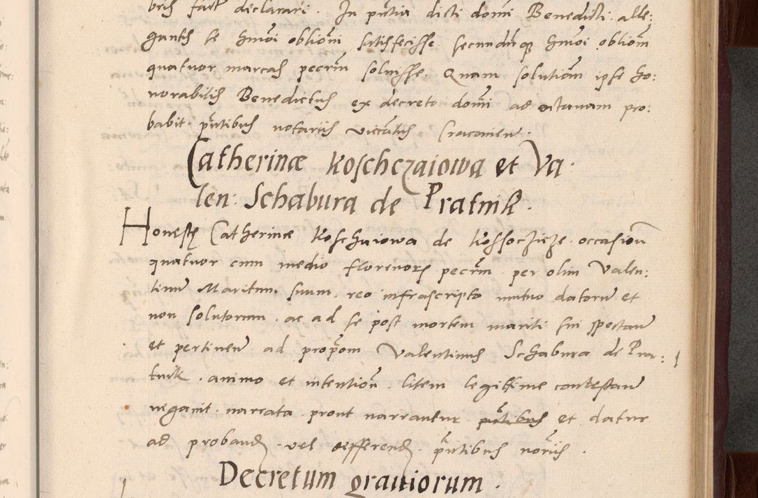 Zdjęcie nr 63 dla obiektu archiwalnego: Acta actorum causarum, sententiarum tam diffinitivarum quam interlocutoriarum et obligationum, quietationum ac constitutionum procuratorum coram reverendo domino Petro Mischkowsky Gneznensi et Cracoviensi canonico vicarique in spiritualibus Cracoviensi generali ad annum Domini MDLᵐᵘᵐ, cuius indicio est octava, pontificatus post mortem sanctissimi in Christo patris et domini nostri domini Pauli divina providencia pape III anno XVIᵐᵒ defuncti vacante, Regni vero serennissimi principis et domini Sigismundi Augusti Dei gratia Regis Poloniae, Magni Ducis Litwaniae, Russie, Prussie, Mazowie etc. domini et haeredis, anno XXIᵒ foeliciter continuantur