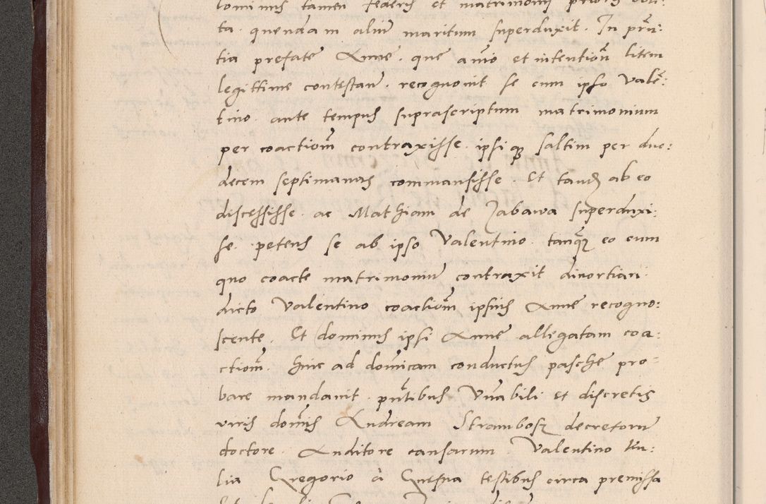 Zdjęcie nr 56 dla obiektu archiwalnego: Acta actorum causarum, sententiarum tam diffinitivarum quam interlocutoriarum et obligationum, quietationum ac constitutionum procuratorum coram reverendo domino Petro Mischkowsky Gneznensi et Cracoviensi canonico vicarique in spiritualibus Cracoviensi generali ad annum Domini MDLᵐᵘᵐ, cuius indicio est octava, pontificatus post mortem sanctissimi in Christo patris et domini nostri domini Pauli divina providencia pape III anno XVIᵐᵒ defuncti vacante, Regni vero serennissimi principis et domini Sigismundi Augusti Dei gratia Regis Poloniae, Magni Ducis Litwaniae, Russie, Prussie, Mazowie etc. domini et haeredis, anno XXIᵒ foeliciter continuantur