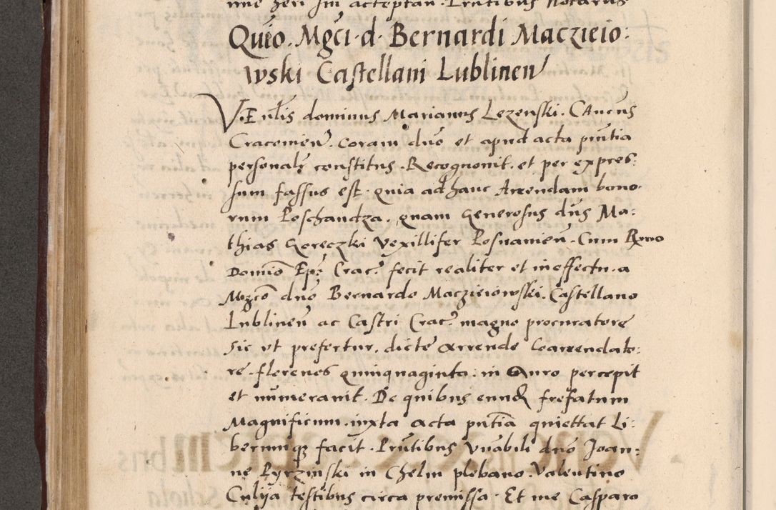 Zdjęcie nr 362 dla obiektu archiwalnego: Acta actorum causarum, sententiarum tam diffinitivarum quam interlocutoriarum et obligationum, quietationum ac constitutionum procuratorum coram reverendo domino Petro Mischkowsky Gneznensi et Cracoviensi canonico vicarique in spiritualibus Cracoviensi generali ad annum Domini MDLᵐᵘᵐ, cuius indicio est octava, pontificatus post mortem sanctissimi in Christo patris et domini nostri domini Pauli divina providencia pape III anno XVIᵐᵒ defuncti vacante, Regni vero serennissimi principis et domini Sigismundi Augusti Dei gratia Regis Poloniae, Magni Ducis Litwaniae, Russie, Prussie, Mazowie etc. domini et haeredis, anno XXIᵒ foeliciter continuantur