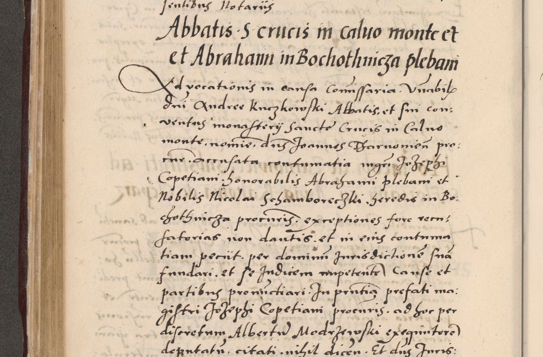 Zdjęcie nr 348 dla obiektu archiwalnego: Acta actorum causarum, sententiarum tam diffinitivarum quam interlocutoriarum et obligationum, quietationum ac constitutionum procuratorum coram reverendo domino Petro Mischkowsky Gneznensi et Cracoviensi canonico vicarique in spiritualibus Cracoviensi generali ad annum Domini MDLᵐᵘᵐ, cuius indicio est octava, pontificatus post mortem sanctissimi in Christo patris et domini nostri domini Pauli divina providencia pape III anno XVIᵐᵒ defuncti vacante, Regni vero serennissimi principis et domini Sigismundi Augusti Dei gratia Regis Poloniae, Magni Ducis Litwaniae, Russie, Prussie, Mazowie etc. domini et haeredis, anno XXIᵒ foeliciter continuantur