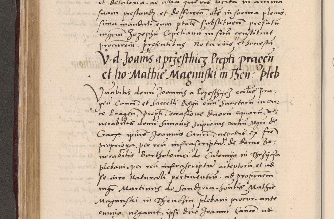 Zdjęcie nr 344 dla obiektu archiwalnego: Acta actorum causarum, sententiarum tam diffinitivarum quam interlocutoriarum et obligationum, quietationum ac constitutionum procuratorum coram reverendo domino Petro Mischkowsky Gneznensi et Cracoviensi canonico vicarique in spiritualibus Cracoviensi generali ad annum Domini MDLᵐᵘᵐ, cuius indicio est octava, pontificatus post mortem sanctissimi in Christo patris et domini nostri domini Pauli divina providencia pape III anno XVIᵐᵒ defuncti vacante, Regni vero serennissimi principis et domini Sigismundi Augusti Dei gratia Regis Poloniae, Magni Ducis Litwaniae, Russie, Prussie, Mazowie etc. domini et haeredis, anno XXIᵒ foeliciter continuantur