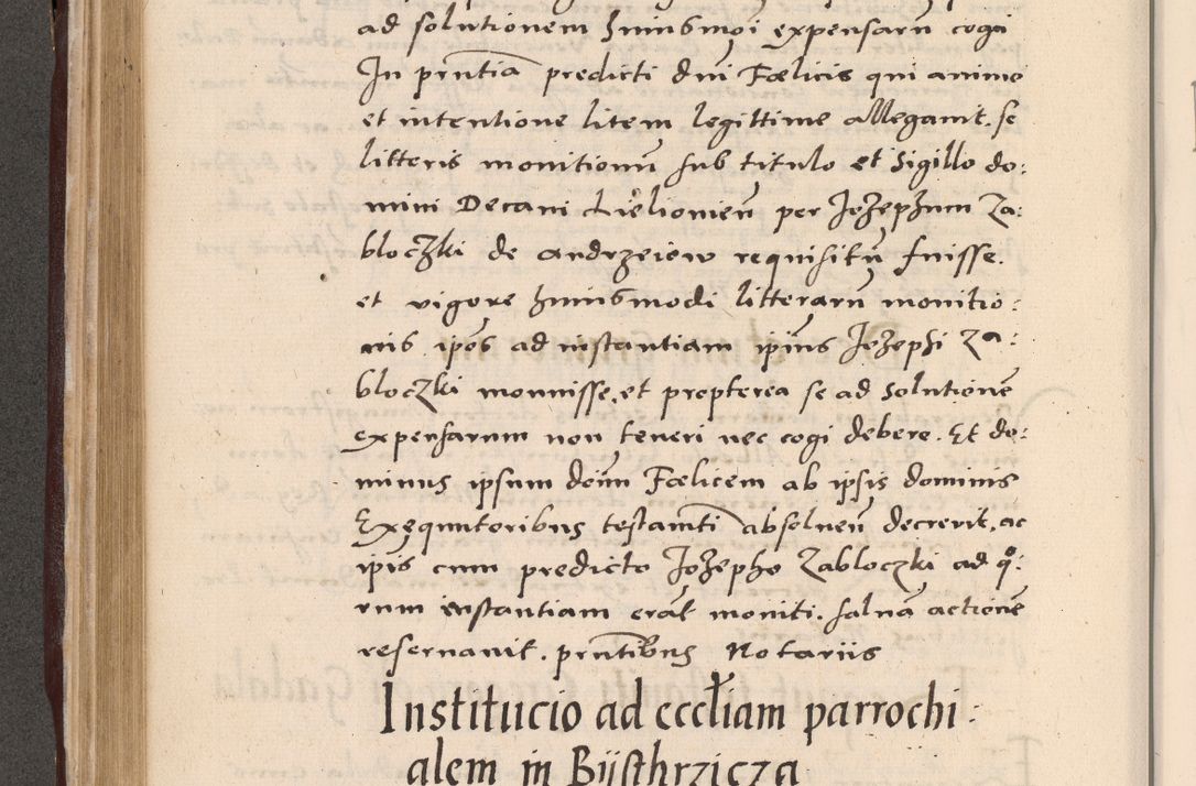 Zdjęcie nr 322 dla obiektu archiwalnego: Acta actorum causarum, sententiarum tam diffinitivarum quam interlocutoriarum et obligationum, quietationum ac constitutionum procuratorum coram reverendo domino Petro Mischkowsky Gneznensi et Cracoviensi canonico vicarique in spiritualibus Cracoviensi generali ad annum Domini MDLᵐᵘᵐ, cuius indicio est octava, pontificatus post mortem sanctissimi in Christo patris et domini nostri domini Pauli divina providencia pape III anno XVIᵐᵒ defuncti vacante, Regni vero serennissimi principis et domini Sigismundi Augusti Dei gratia Regis Poloniae, Magni Ducis Litwaniae, Russie, Prussie, Mazowie etc. domini et haeredis, anno XXIᵒ foeliciter continuantur