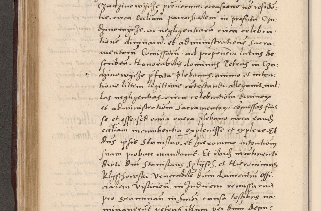 Zdjęcie nr 318 dla obiektu archiwalnego: Acta actorum causarum, sententiarum tam diffinitivarum quam interlocutoriarum et obligationum, quietationum ac constitutionum procuratorum coram reverendo domino Petro Mischkowsky Gneznensi et Cracoviensi canonico vicarique in spiritualibus Cracoviensi generali ad annum Domini MDLᵐᵘᵐ, cuius indicio est octava, pontificatus post mortem sanctissimi in Christo patris et domini nostri domini Pauli divina providencia pape III anno XVIᵐᵒ defuncti vacante, Regni vero serennissimi principis et domini Sigismundi Augusti Dei gratia Regis Poloniae, Magni Ducis Litwaniae, Russie, Prussie, Mazowie etc. domini et haeredis, anno XXIᵒ foeliciter continuantur