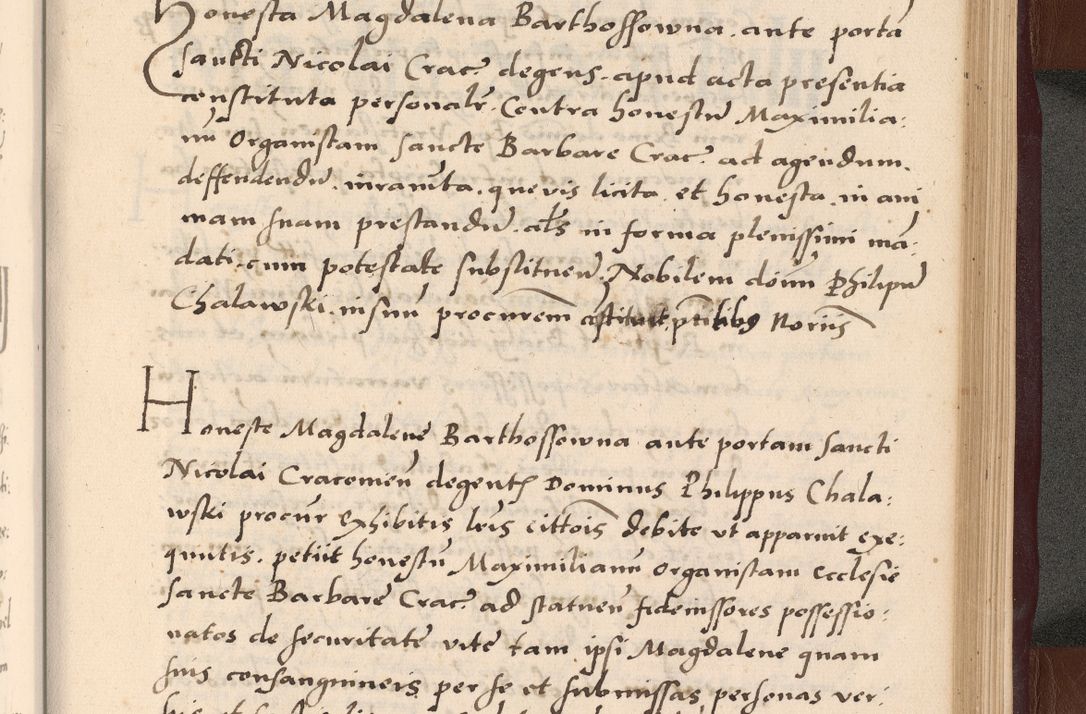 Zdjęcie nr 289 dla obiektu archiwalnego: Acta actorum causarum, sententiarum tam diffinitivarum quam interlocutoriarum et obligationum, quietationum ac constitutionum procuratorum coram reverendo domino Petro Mischkowsky Gneznensi et Cracoviensi canonico vicarique in spiritualibus Cracoviensi generali ad annum Domini MDLᵐᵘᵐ, cuius indicio est octava, pontificatus post mortem sanctissimi in Christo patris et domini nostri domini Pauli divina providencia pape III anno XVIᵐᵒ defuncti vacante, Regni vero serennissimi principis et domini Sigismundi Augusti Dei gratia Regis Poloniae, Magni Ducis Litwaniae, Russie, Prussie, Mazowie etc. domini et haeredis, anno XXIᵒ foeliciter continuantur