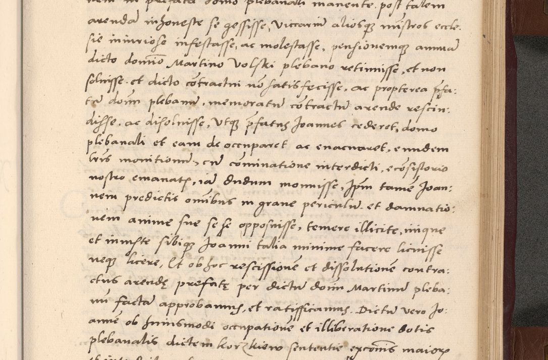 Zdjęcie nr 281 dla obiektu archiwalnego: Acta actorum causarum, sententiarum tam diffinitivarum quam interlocutoriarum et obligationum, quietationum ac constitutionum procuratorum coram reverendo domino Petro Mischkowsky Gneznensi et Cracoviensi canonico vicarique in spiritualibus Cracoviensi generali ad annum Domini MDLᵐᵘᵐ, cuius indicio est octava, pontificatus post mortem sanctissimi in Christo patris et domini nostri domini Pauli divina providencia pape III anno XVIᵐᵒ defuncti vacante, Regni vero serennissimi principis et domini Sigismundi Augusti Dei gratia Regis Poloniae, Magni Ducis Litwaniae, Russie, Prussie, Mazowie etc. domini et haeredis, anno XXIᵒ foeliciter continuantur