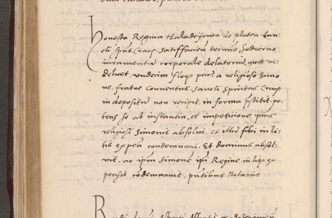 Zdjęcie nr 278 dla obiektu archiwalnego: Acta actorum causarum, sententiarum tam diffinitivarum quam interlocutoriarum et obligationum, quietationum ac constitutionum procuratorum coram reverendo domino Petro Mischkowsky Gneznensi et Cracoviensi canonico vicarique in spiritualibus Cracoviensi generali ad annum Domini MDLᵐᵘᵐ, cuius indicio est octava, pontificatus post mortem sanctissimi in Christo patris et domini nostri domini Pauli divina providencia pape III anno XVIᵐᵒ defuncti vacante, Regni vero serennissimi principis et domini Sigismundi Augusti Dei gratia Regis Poloniae, Magni Ducis Litwaniae, Russie, Prussie, Mazowie etc. domini et haeredis, anno XXIᵒ foeliciter continuantur