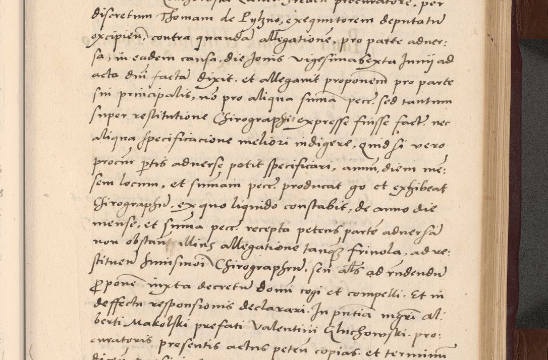 Zdjęcie nr 251 dla obiektu archiwalnego: Acta actorum causarum, sententiarum tam diffinitivarum quam interlocutoriarum et obligationum, quietationum ac constitutionum procuratorum coram reverendo domino Petro Mischkowsky Gneznensi et Cracoviensi canonico vicarique in spiritualibus Cracoviensi generali ad annum Domini MDLᵐᵘᵐ, cuius indicio est octava, pontificatus post mortem sanctissimi in Christo patris et domini nostri domini Pauli divina providencia pape III anno XVIᵐᵒ defuncti vacante, Regni vero serennissimi principis et domini Sigismundi Augusti Dei gratia Regis Poloniae, Magni Ducis Litwaniae, Russie, Prussie, Mazowie etc. domini et haeredis, anno XXIᵒ foeliciter continuantur