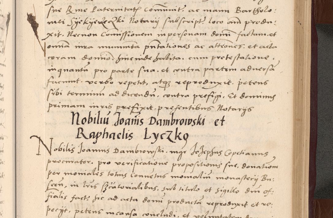 Zdjęcie nr 231 dla obiektu archiwalnego: Acta actorum causarum, sententiarum tam diffinitivarum quam interlocutoriarum et obligationum, quietationum ac constitutionum procuratorum coram reverendo domino Petro Mischkowsky Gneznensi et Cracoviensi canonico vicarique in spiritualibus Cracoviensi generali ad annum Domini MDLᵐᵘᵐ, cuius indicio est octava, pontificatus post mortem sanctissimi in Christo patris et domini nostri domini Pauli divina providencia pape III anno XVIᵐᵒ defuncti vacante, Regni vero serennissimi principis et domini Sigismundi Augusti Dei gratia Regis Poloniae, Magni Ducis Litwaniae, Russie, Prussie, Mazowie etc. domini et haeredis, anno XXIᵒ foeliciter continuantur