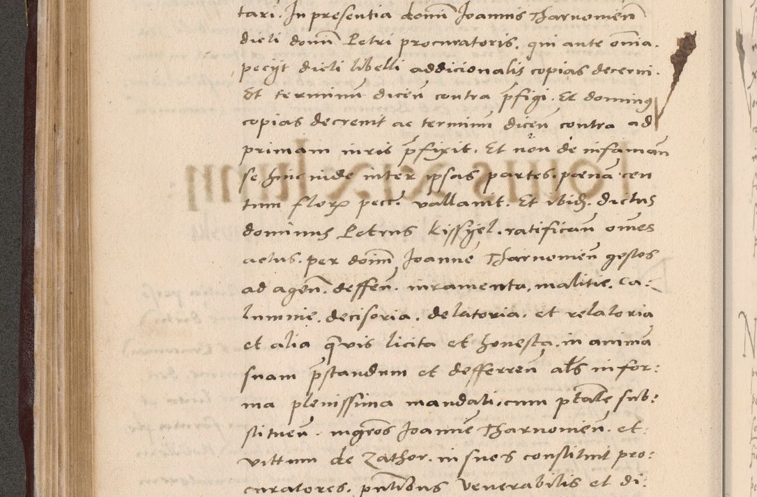 Zdjęcie nr 230 dla obiektu archiwalnego: Acta actorum causarum, sententiarum tam diffinitivarum quam interlocutoriarum et obligationum, quietationum ac constitutionum procuratorum coram reverendo domino Petro Mischkowsky Gneznensi et Cracoviensi canonico vicarique in spiritualibus Cracoviensi generali ad annum Domini MDLᵐᵘᵐ, cuius indicio est octava, pontificatus post mortem sanctissimi in Christo patris et domini nostri domini Pauli divina providencia pape III anno XVIᵐᵒ defuncti vacante, Regni vero serennissimi principis et domini Sigismundi Augusti Dei gratia Regis Poloniae, Magni Ducis Litwaniae, Russie, Prussie, Mazowie etc. domini et haeredis, anno XXIᵒ foeliciter continuantur