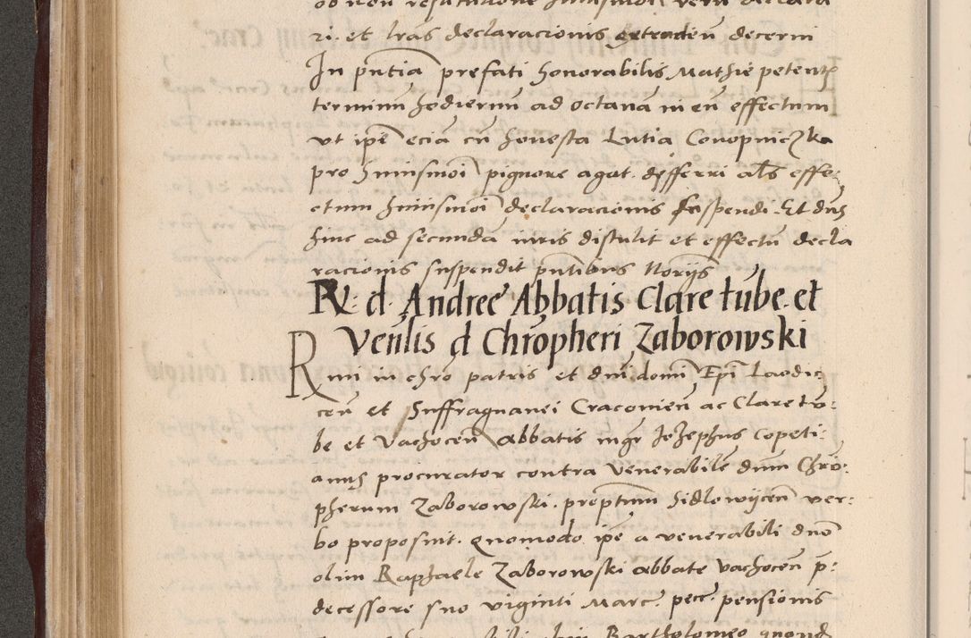 Zdjęcie nr 226 dla obiektu archiwalnego: Acta actorum causarum, sententiarum tam diffinitivarum quam interlocutoriarum et obligationum, quietationum ac constitutionum procuratorum coram reverendo domino Petro Mischkowsky Gneznensi et Cracoviensi canonico vicarique in spiritualibus Cracoviensi generali ad annum Domini MDLᵐᵘᵐ, cuius indicio est octava, pontificatus post mortem sanctissimi in Christo patris et domini nostri domini Pauli divina providencia pape III anno XVIᵐᵒ defuncti vacante, Regni vero serennissimi principis et domini Sigismundi Augusti Dei gratia Regis Poloniae, Magni Ducis Litwaniae, Russie, Prussie, Mazowie etc. domini et haeredis, anno XXIᵒ foeliciter continuantur