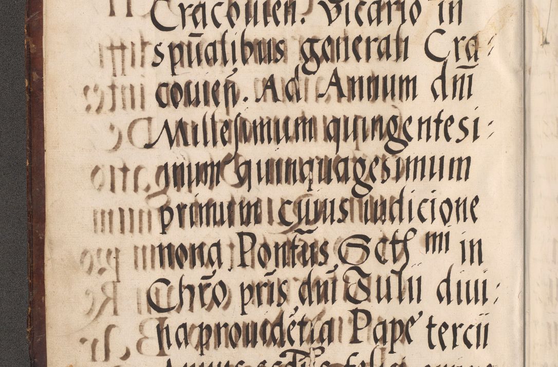 Zdjęcie nr 8 dla obiektu archiwalnego: Acta actorum causarum, sentenciarum tam diffinitivarum quam interloquutoriarum, decretorum, obligationum, quietationum et constitucionum procuratorum coram reverendo domino Bartholomeo Ganthkowsky cancellario Gnesnensi, archidiacono et reverendissimi in Christo patris domini Andree Dei gratia episcopi Cracoviensis vicario in spiritualibus generali Cracoviensi ad annum Domini millesimum quingentesimum quingentesimum primum, cuius indictio nona, pontificatus sanctissimi in Christo patris domini Julii divina providencia pape tercii, annus secundus (sic!) felici omine incipiutur.