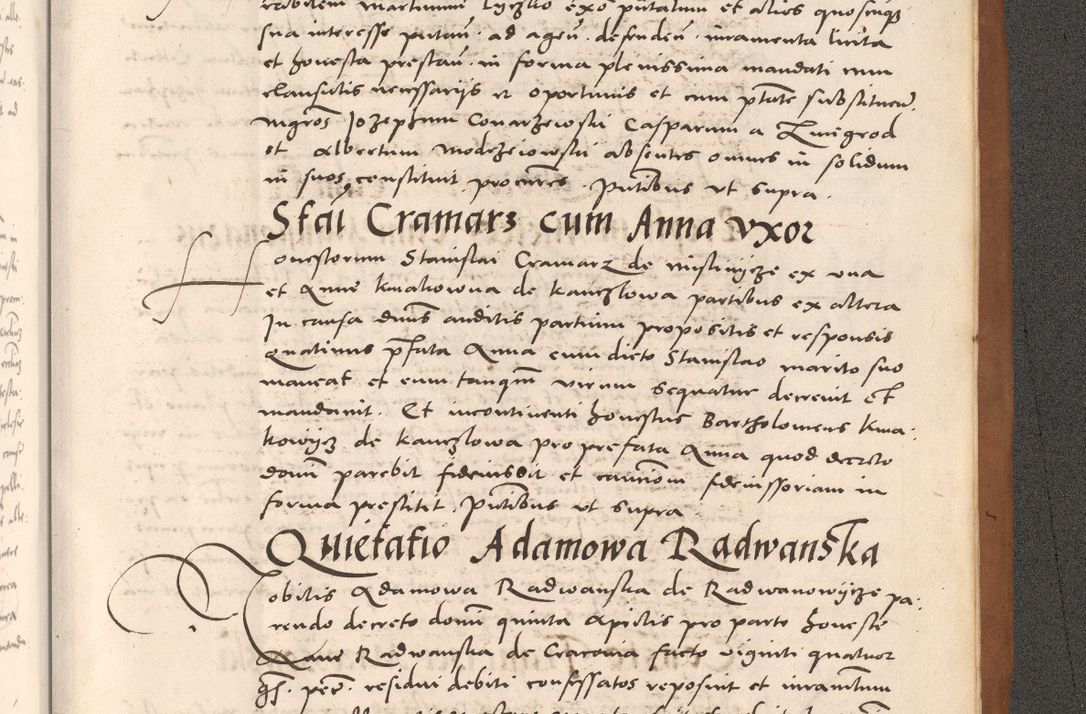 Zdjęcie nr 1181 dla obiektu archiwalnego: Acta actorum causarum, sentenciarum tam diffinitivarum quam interloquutoriarum, decretorum, obligationum, quietationum et constitucionum procuratorum coram reverendo domino Bartholomeo Ganthkowsky cancellario Gnesnensi, archidiacono et reverendissimi in Christo patris domini Andree Dei gratia episcopi Cracoviensis vicario in spiritualibus generali Cracoviensi ad annum Domini millesimum quingentesimum quingentesimum primum, cuius indictio nona, pontificatus sanctissimi in Christo patris domini Julii divina providencia pape tercii, annus secundus (sic!) felici omine incipiutur.