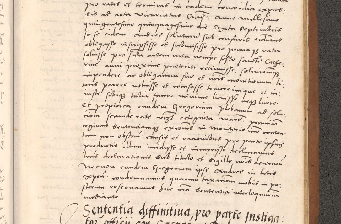 Zdjęcie nr 1149 dla obiektu archiwalnego: Acta actorum causarum, sentenciarum tam diffinitivarum quam interloquutoriarum, decretorum, obligationum, quietationum et constitucionum procuratorum coram reverendo domino Bartholomeo Ganthkowsky cancellario Gnesnensi, archidiacono et reverendissimi in Christo patris domini Andree Dei gratia episcopi Cracoviensis vicario in spiritualibus generali Cracoviensi ad annum Domini millesimum quingentesimum quingentesimum primum, cuius indictio nona, pontificatus sanctissimi in Christo patris domini Julii divina providencia pape tercii, annus secundus (sic!) felici omine incipiutur.