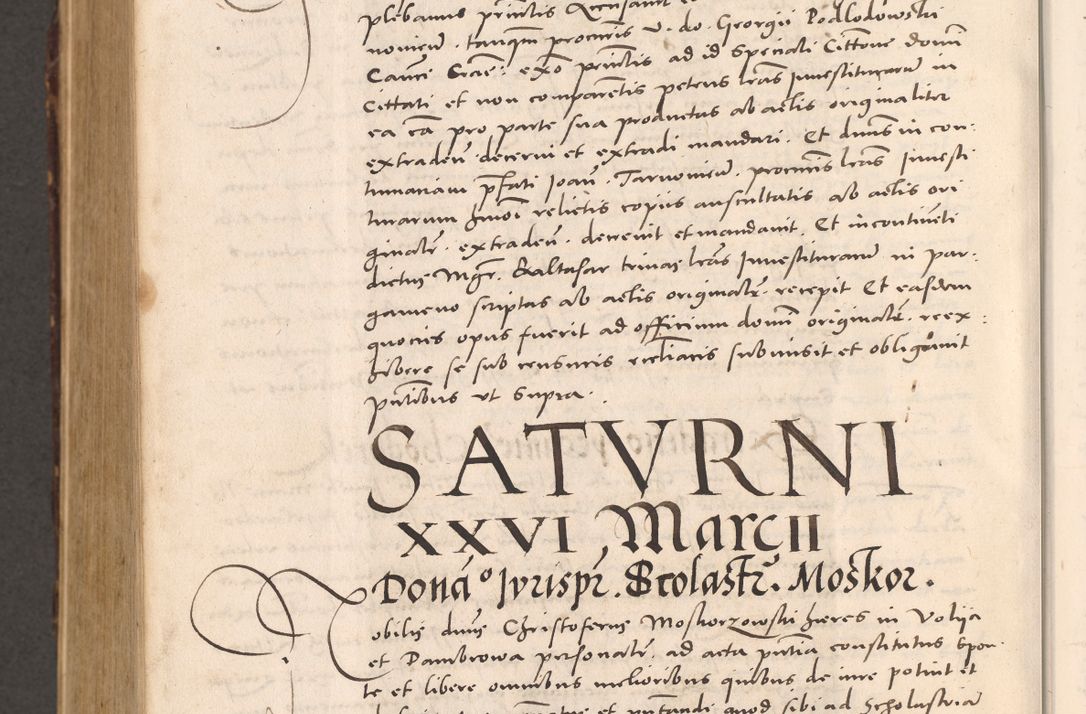 Zdjęcie nr 1110 dla obiektu archiwalnego: Acta actorum causarum, sentenciarum tam diffinitivarum quam interloquutoriarum, decretorum, obligationum, quietationum et constitucionum procuratorum coram reverendo domino Bartholomeo Ganthkowsky cancellario Gnesnensi, archidiacono et reverendissimi in Christo patris domini Andree Dei gratia episcopi Cracoviensis vicario in spiritualibus generali Cracoviensi ad annum Domini millesimum quingentesimum quingentesimum primum, cuius indictio nona, pontificatus sanctissimi in Christo patris domini Julii divina providencia pape tercii, annus secundus (sic!) felici omine incipiutur.