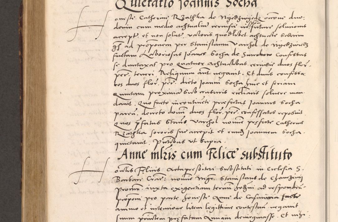 Zdjęcie nr 1100 dla obiektu archiwalnego: Acta actorum causarum, sentenciarum tam diffinitivarum quam interloquutoriarum, decretorum, obligationum, quietationum et constitucionum procuratorum coram reverendo domino Bartholomeo Ganthkowsky cancellario Gnesnensi, archidiacono et reverendissimi in Christo patris domini Andree Dei gratia episcopi Cracoviensis vicario in spiritualibus generali Cracoviensi ad annum Domini millesimum quingentesimum quingentesimum primum, cuius indictio nona, pontificatus sanctissimi in Christo patris domini Julii divina providencia pape tercii, annus secundus (sic!) felici omine incipiutur.