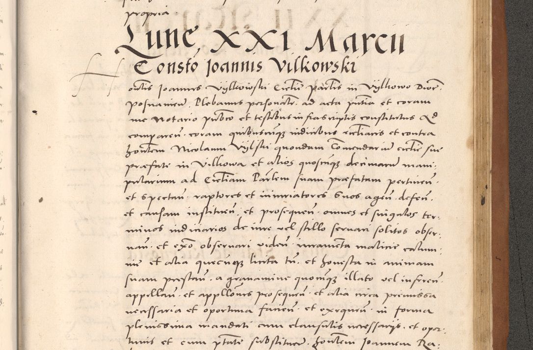 Zdjęcie nr 1097 dla obiektu archiwalnego: Acta actorum causarum, sentenciarum tam diffinitivarum quam interloquutoriarum, decretorum, obligationum, quietationum et constitucionum procuratorum coram reverendo domino Bartholomeo Ganthkowsky cancellario Gnesnensi, archidiacono et reverendissimi in Christo patris domini Andree Dei gratia episcopi Cracoviensis vicario in spiritualibus generali Cracoviensi ad annum Domini millesimum quingentesimum quingentesimum primum, cuius indictio nona, pontificatus sanctissimi in Christo patris domini Julii divina providencia pape tercii, annus secundus (sic!) felici omine incipiutur.