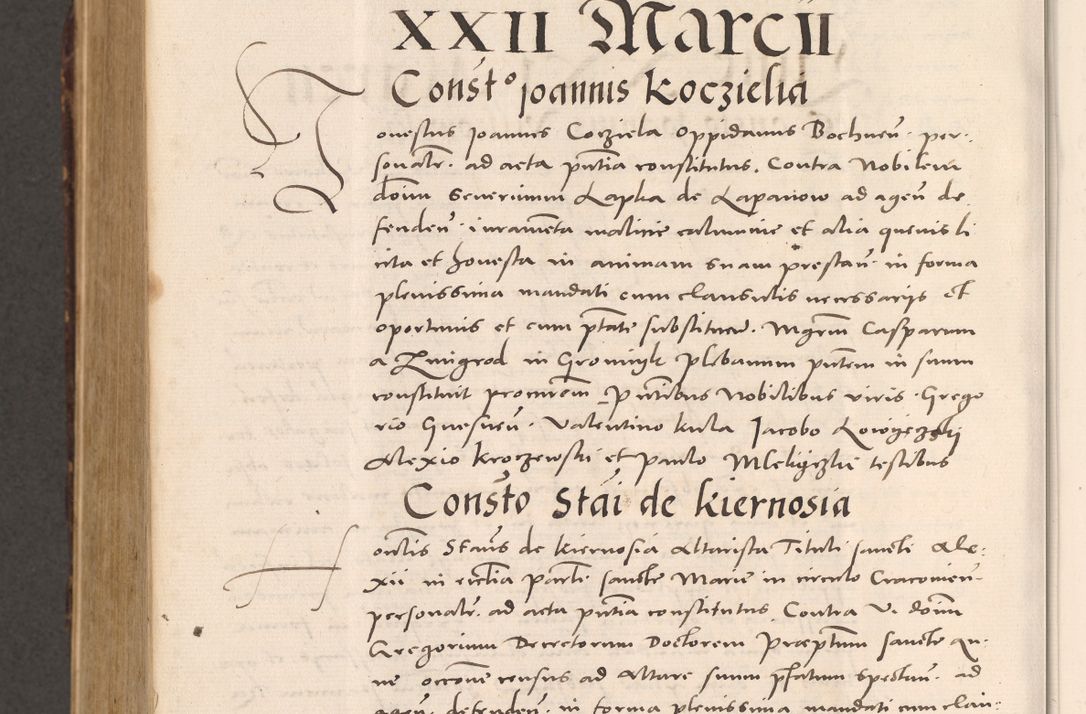 Zdjęcie nr 1098 dla obiektu archiwalnego: Acta actorum causarum, sentenciarum tam diffinitivarum quam interloquutoriarum, decretorum, obligationum, quietationum et constitucionum procuratorum coram reverendo domino Bartholomeo Ganthkowsky cancellario Gnesnensi, archidiacono et reverendissimi in Christo patris domini Andree Dei gratia episcopi Cracoviensis vicario in spiritualibus generali Cracoviensi ad annum Domini millesimum quingentesimum quingentesimum primum, cuius indictio nona, pontificatus sanctissimi in Christo patris domini Julii divina providencia pape tercii, annus secundus (sic!) felici omine incipiutur.