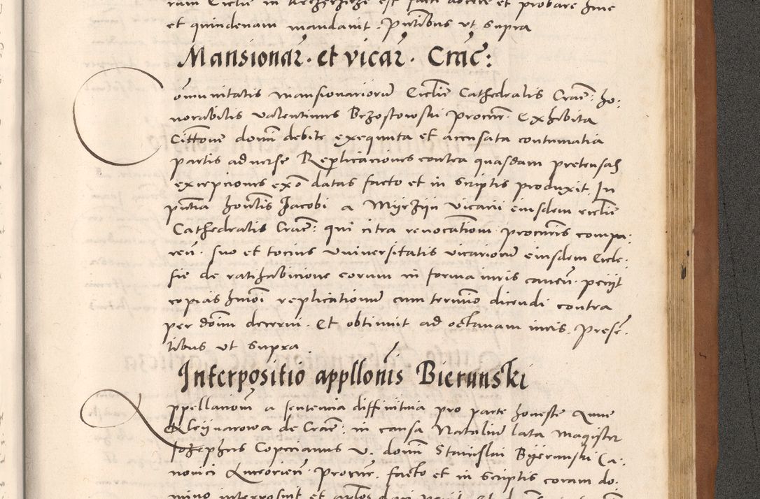 Zdjęcie nr 1079 dla obiektu archiwalnego: Acta actorum causarum, sentenciarum tam diffinitivarum quam interloquutoriarum, decretorum, obligationum, quietationum et constitucionum procuratorum coram reverendo domino Bartholomeo Ganthkowsky cancellario Gnesnensi, archidiacono et reverendissimi in Christo patris domini Andree Dei gratia episcopi Cracoviensis vicario in spiritualibus generali Cracoviensi ad annum Domini millesimum quingentesimum quingentesimum primum, cuius indictio nona, pontificatus sanctissimi in Christo patris domini Julii divina providencia pape tercii, annus secundus (sic!) felici omine incipiutur.