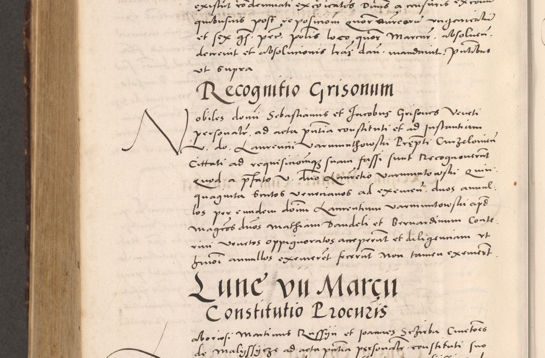 Zdjęcie nr 1064 dla obiektu archiwalnego: Acta actorum causarum, sentenciarum tam diffinitivarum quam interloquutoriarum, decretorum, obligationum, quietationum et constitucionum procuratorum coram reverendo domino Bartholomeo Ganthkowsky cancellario Gnesnensi, archidiacono et reverendissimi in Christo patris domini Andree Dei gratia episcopi Cracoviensis vicario in spiritualibus generali Cracoviensi ad annum Domini millesimum quingentesimum quingentesimum primum, cuius indictio nona, pontificatus sanctissimi in Christo patris domini Julii divina providencia pape tercii, annus secundus (sic!) felici omine incipiutur.